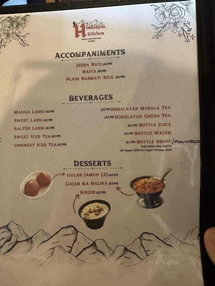 Himalayan Kitchen - San Antonio, TX menu_pic