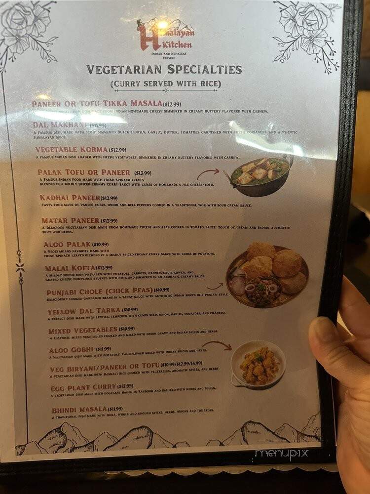 Himalayan Kitchen - San Antonio, TX menu_pic