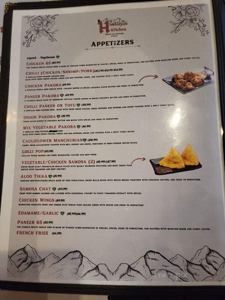 Himalayan Kitchen - San Antonio, TX menu_pic