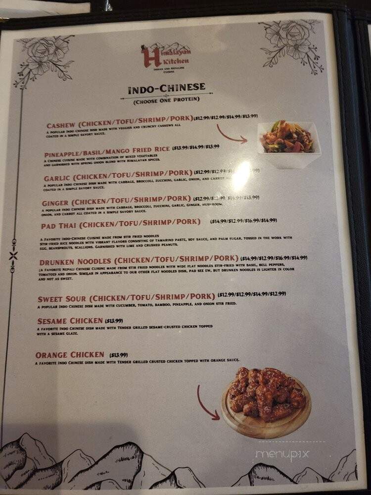 Himalayan Kitchen - San Antonio, TX menu_pic