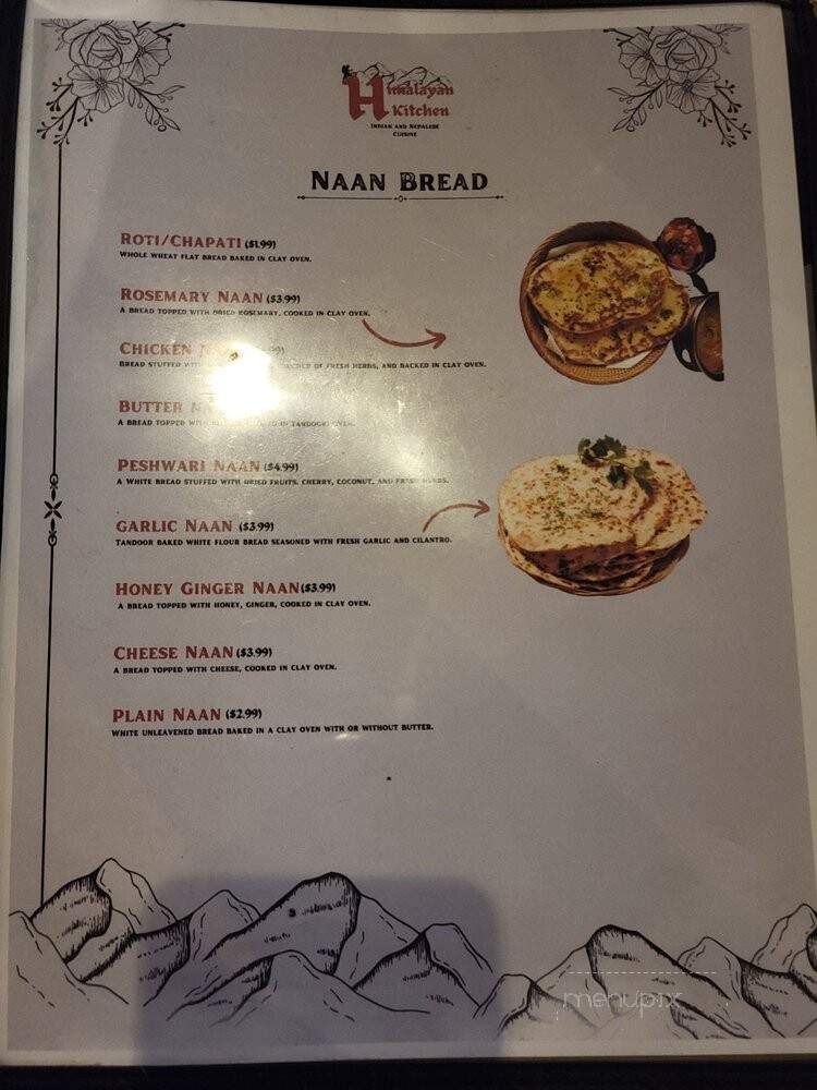 Himalayan Kitchen - San Antonio, TX menu_pic
