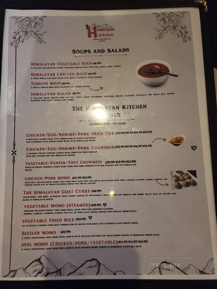 Himalayan Kitchen - San Antonio, TX menu_pic