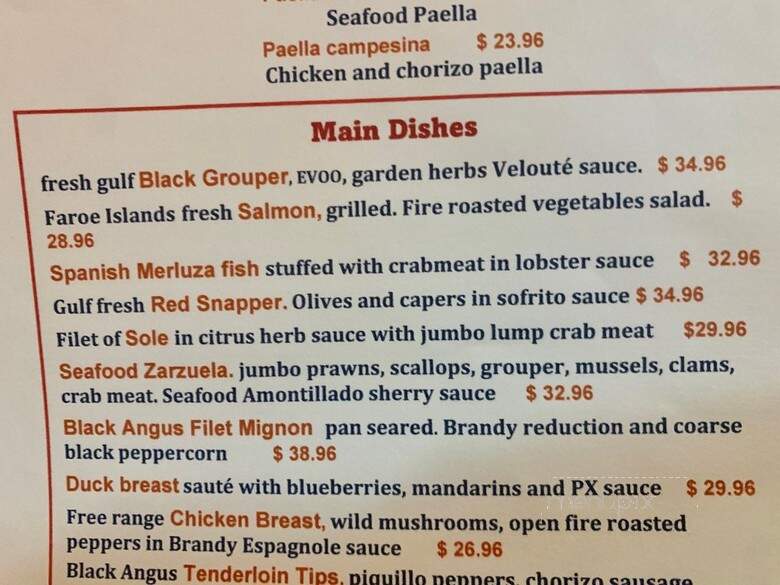 Vizcaya SoHo - Tampa, FL menu_pic