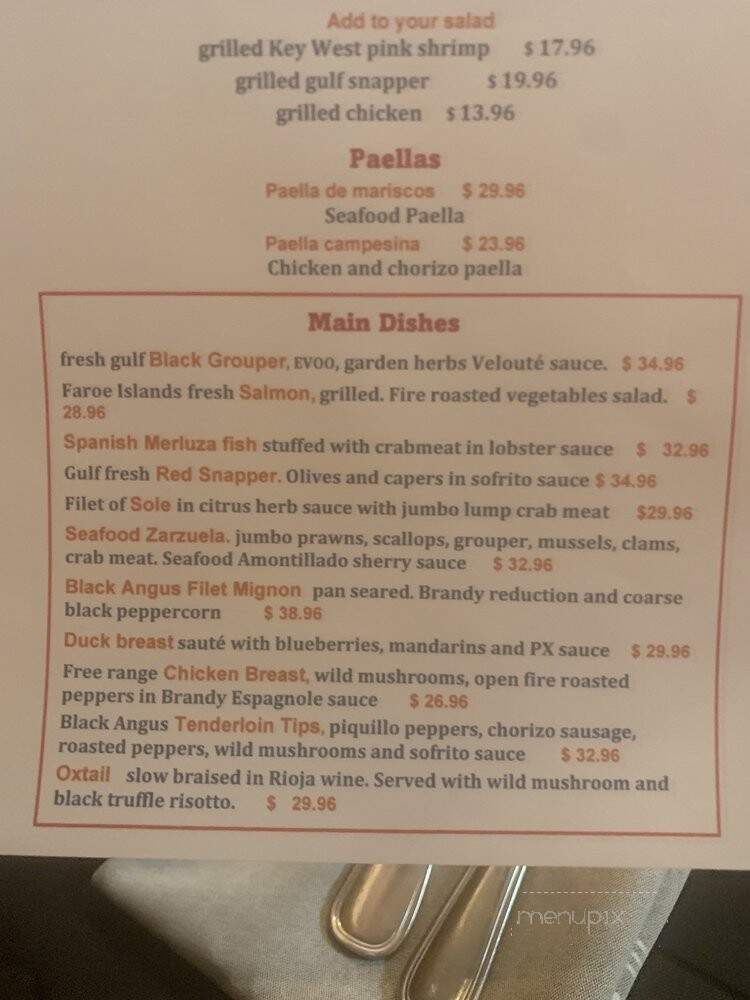 Vizcaya SoHo - Tampa, FL menu_pic