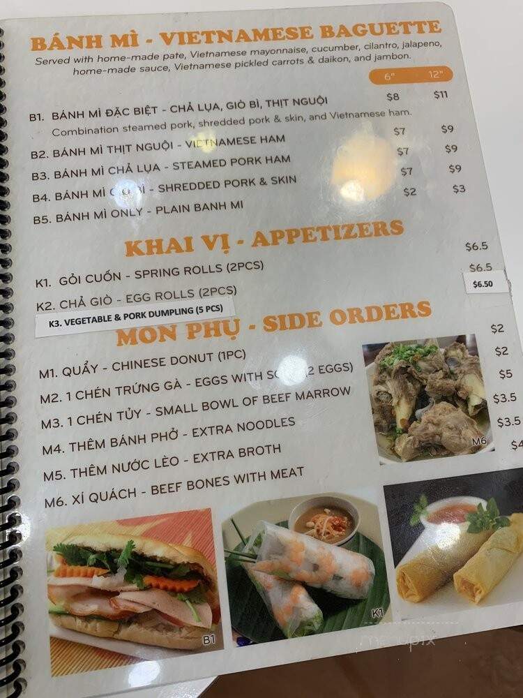 Pho Nho - Albuquerque, NM menu_pic