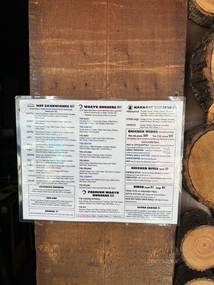 Hidden Spot - San Francisco, CA menu_pic
