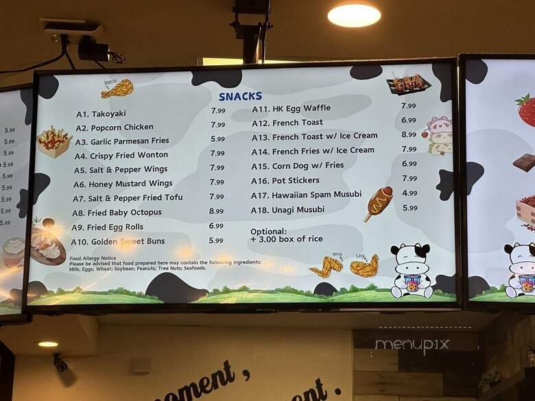 Tea Moment - Fremont, CA menu_pic
