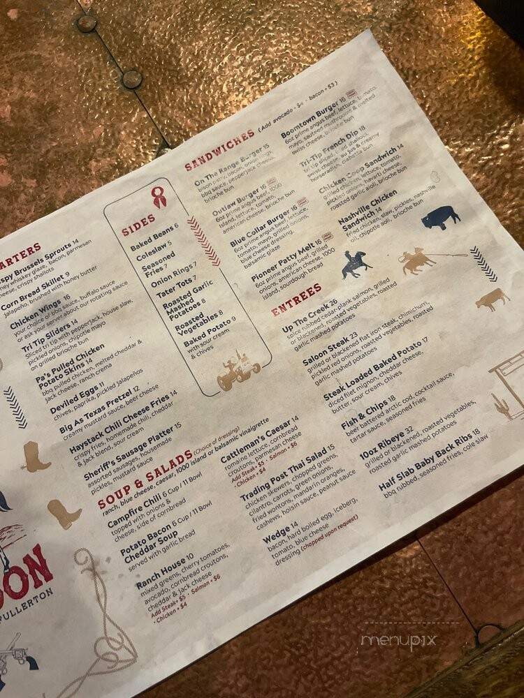 High Horse Saloon - Fullerton, CA menu_pic