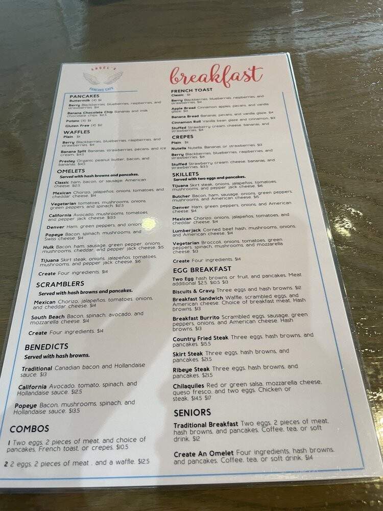 Angel's Pancake Cafe - Morton Grove, IL menu_pic