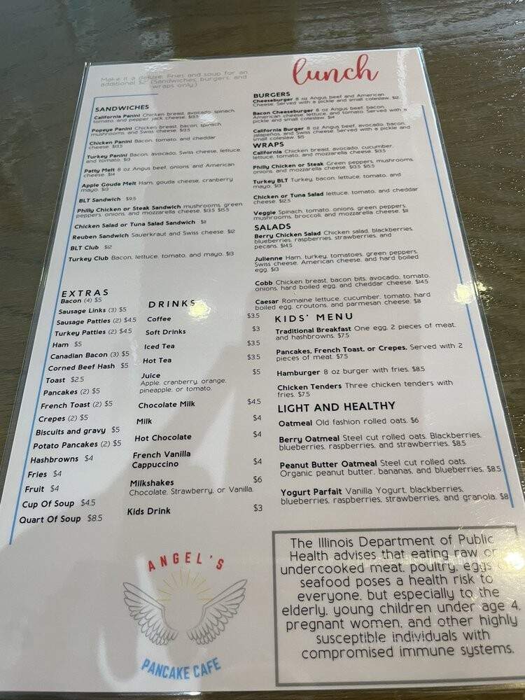 Angel's Pancake Cafe - Morton Grove, IL menu_pic