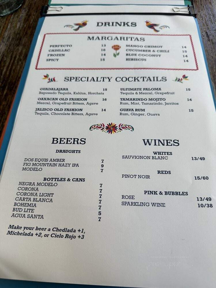 Campo Del Sol Cantina - Solvang, CA menu_pic