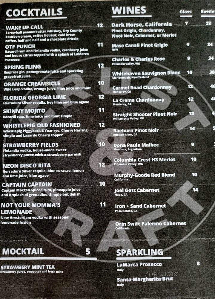 Crust and Craft - Newnan, GA menu_pic