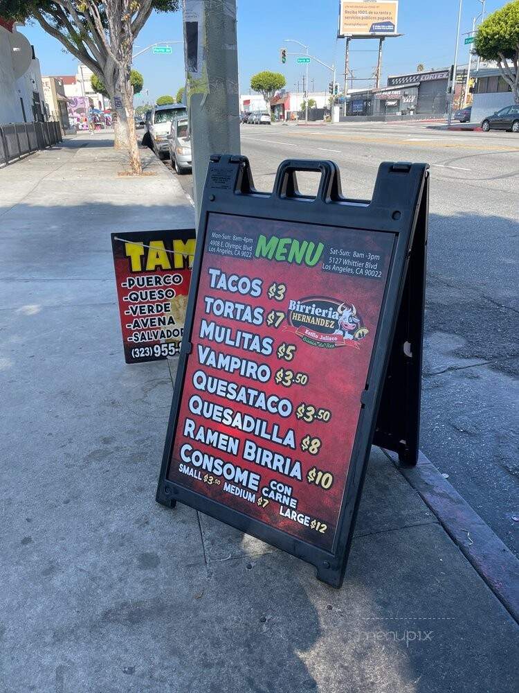 Birrieria Hernandez - Los Angeles, CA menu_pic