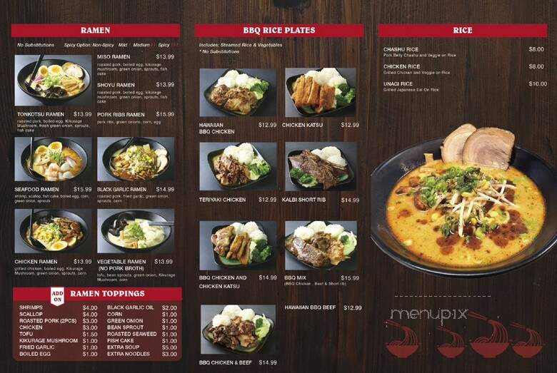Ramen 101 - Rancho Cordova, CA menu_pic