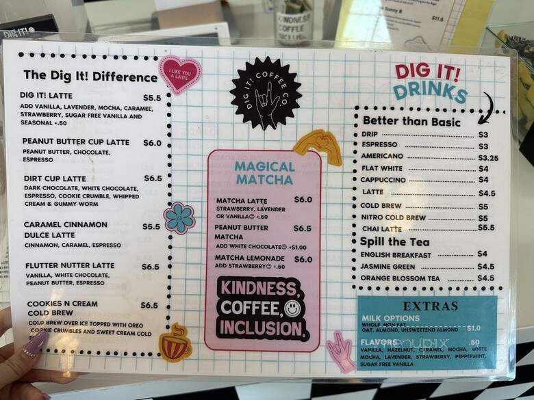 Dig it Coffee - Las Vegas, NV menu_pic