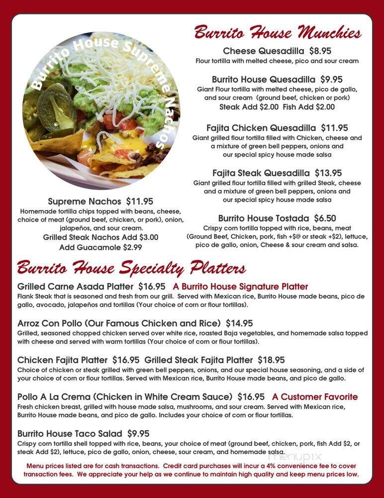 Burrito House Spokane - Spokane, WA menu_pic
