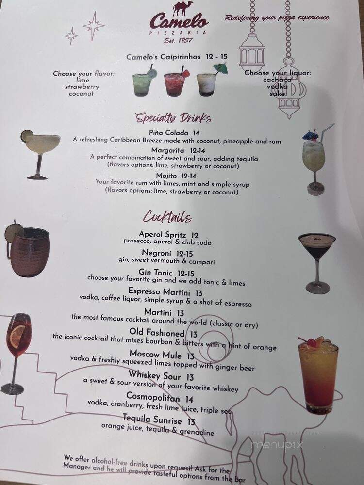 Camelo Pizzaria - Orlando, FL menu_pic