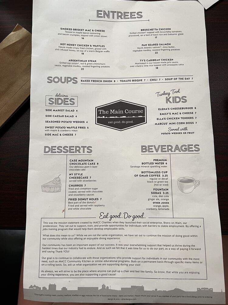 The Main Course - Manchester, CT menu_pic