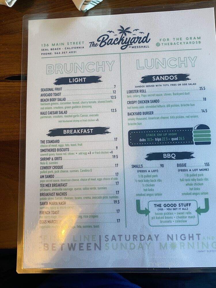 The Backyard - Seal Beach, CA menu_pic