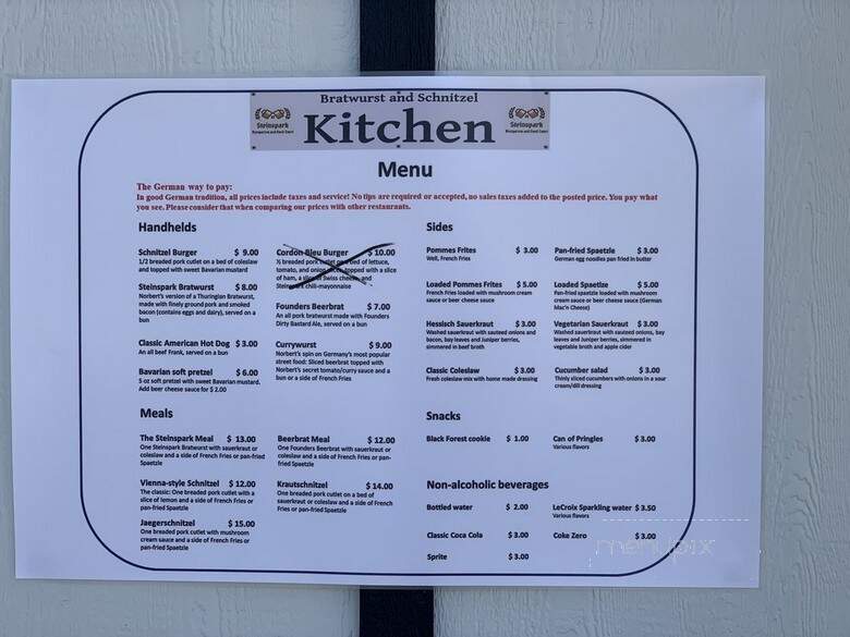 Steinspark Biergarten & Food Court - Portage, MI menu_pic