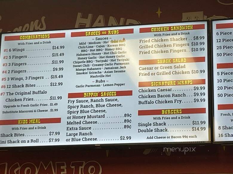 The Chicken Shack - Wenatchee, WA menu_pic