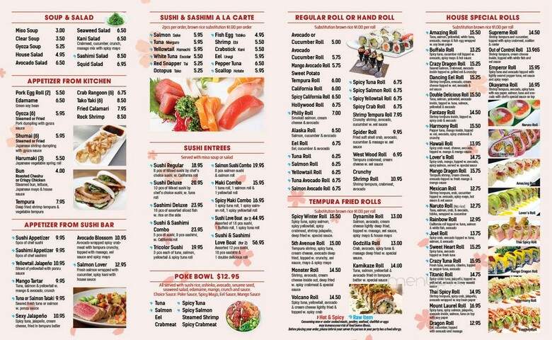 Okayama Sushi - Mount Laurel Township, NJ menu_pic