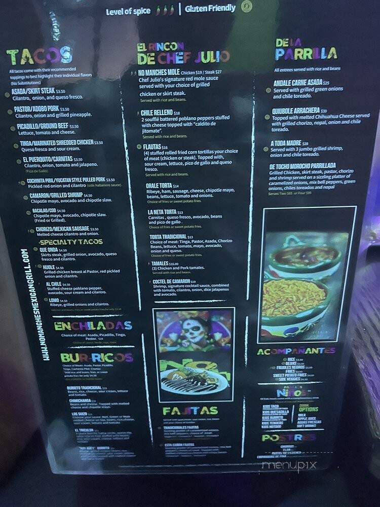 No Manches Mexican Grill 2 - Vernon Hills, IL menu_pic