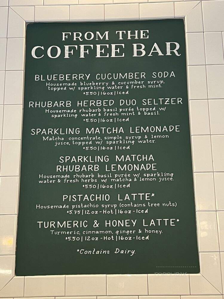 Tatte Bakery & Cafe - Washington, DC menu_pic