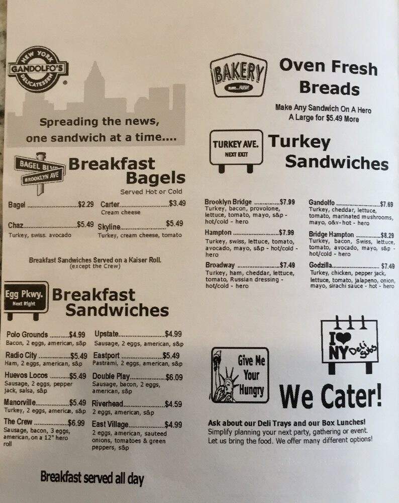 Gandolfo's Deli - Meridian, ID menu_pic