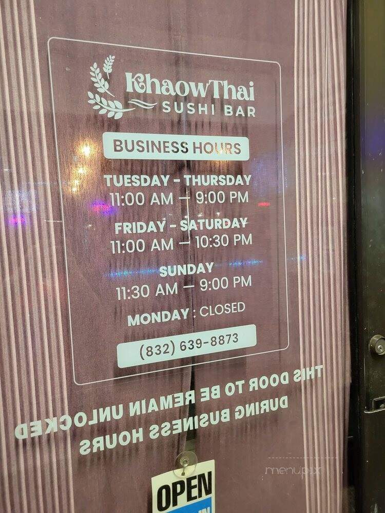 KhaowThai & Sushi Bar - Spring, TX