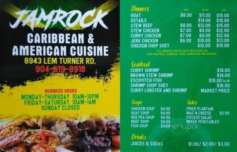 Jamrock Caribbean American Cuisine - Jacksonville, FL menu_pic