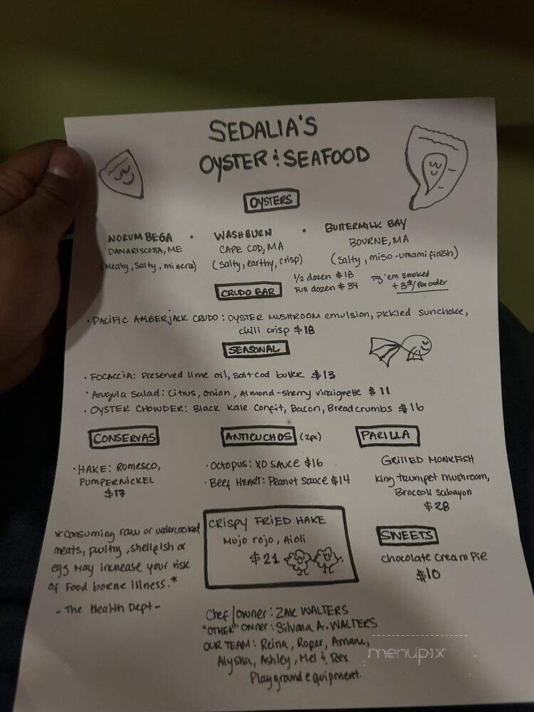 Sedalia's - Oklahoma City, OK menu_pic
