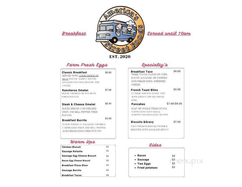 Americas Street Foods - Little Rock, AR menu_pic