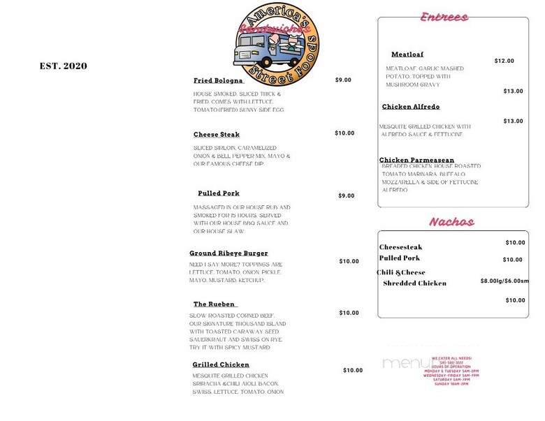 Americas Street Foods - Little Rock, AR menu_pic