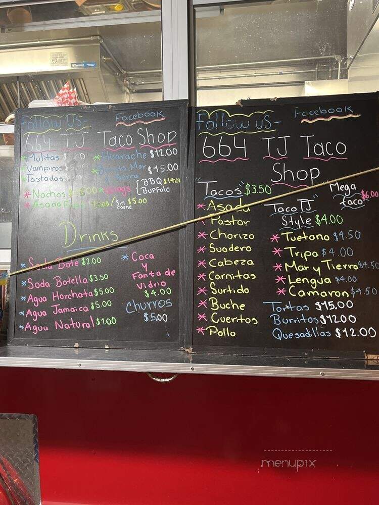 664 TJ Taco Truck - Las Vegas, NV menu_pic