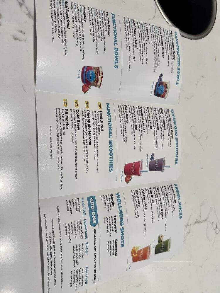 Nekter Juice Bar - Reno, NV menu_pic