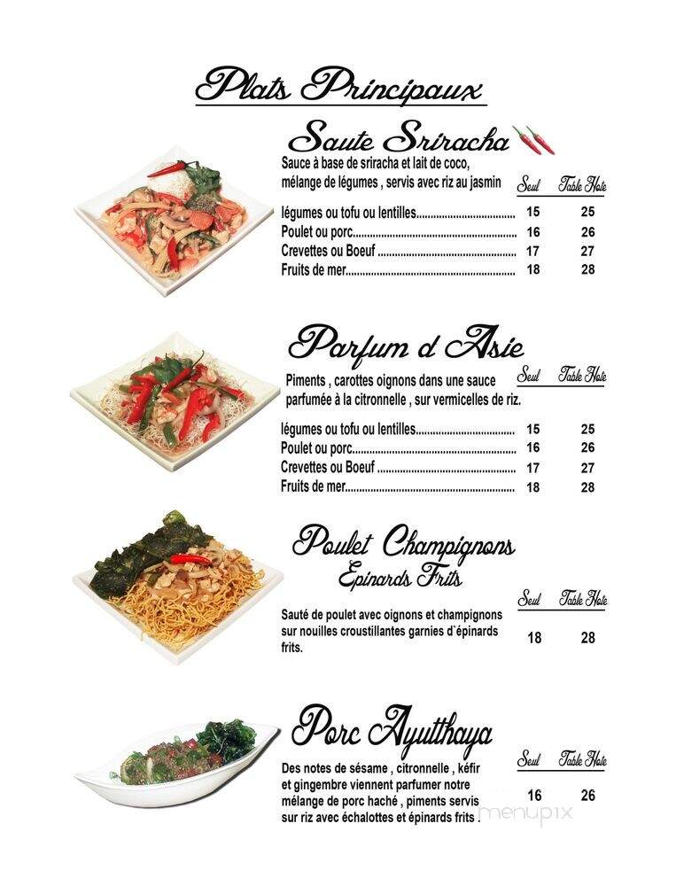 Mel Thai - Trois-Rivieres, QC menu_pic