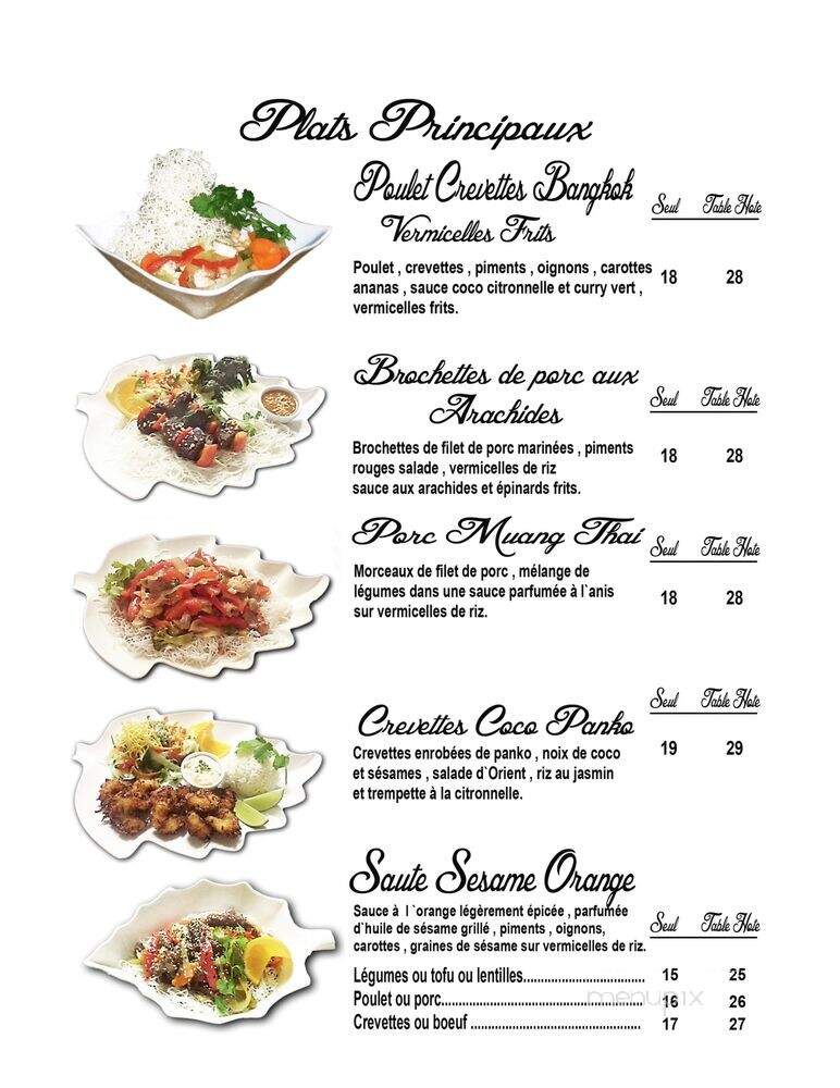 Mel Thai - Trois-Rivieres, QC menu_pic