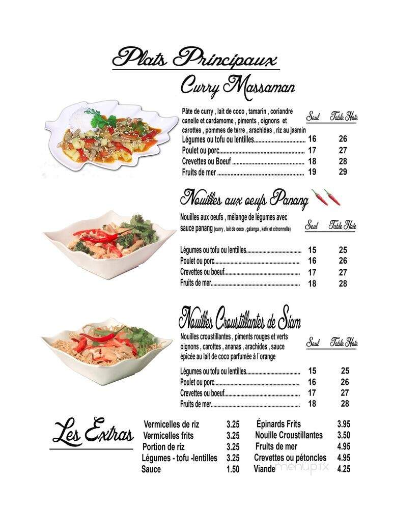 Mel Thai - Trois-Rivieres, QC menu_pic