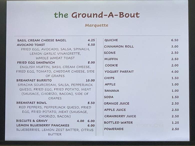 The Ground A Bout - Cape Girardeau, MO menu_pic