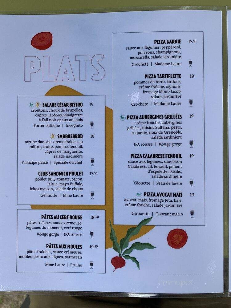 La Chasse Pinte - L'Anse-Saint-Jean, QC menu_pic