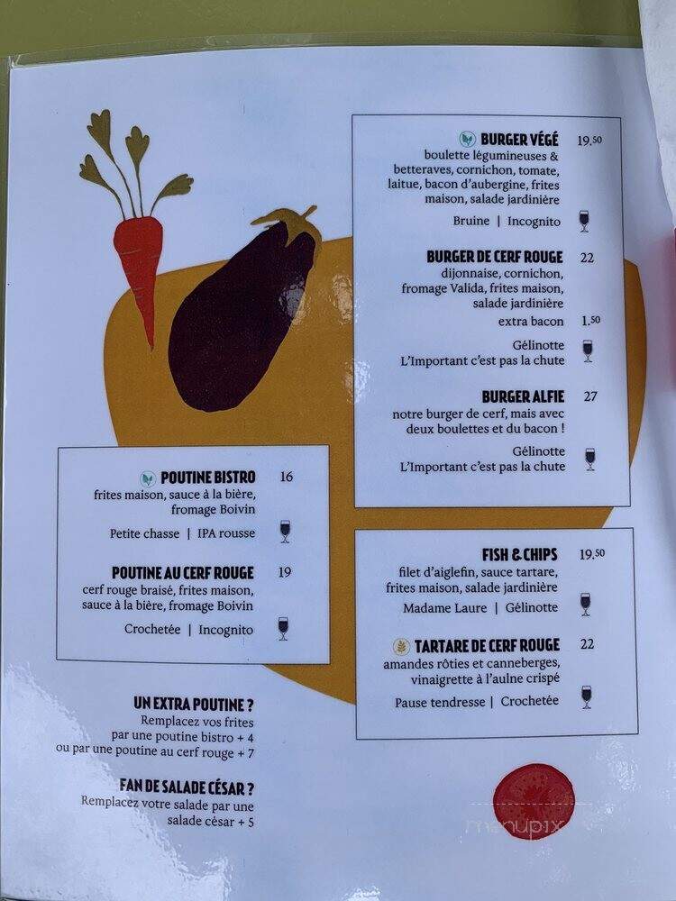 La Chasse Pinte - L'Anse-Saint-Jean, QC menu_pic