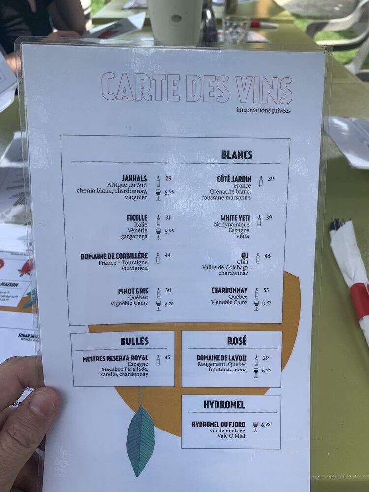 La Chasse Pinte - L'Anse-Saint-Jean, QC menu_pic