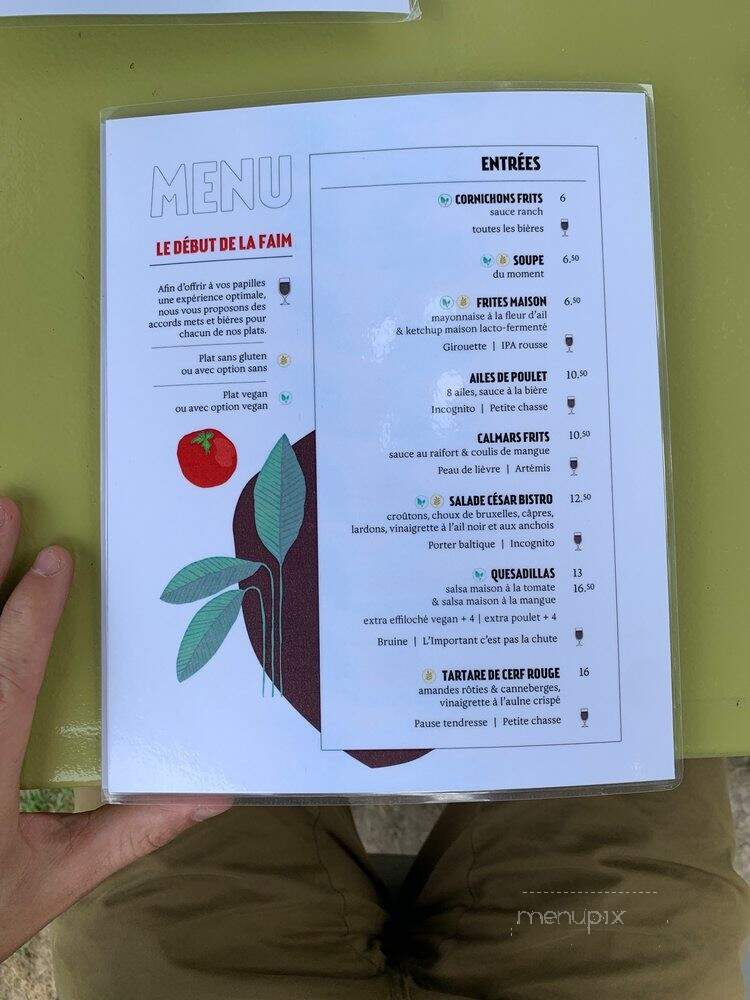 La Chasse Pinte - L'Anse-Saint-Jean, QC menu_pic