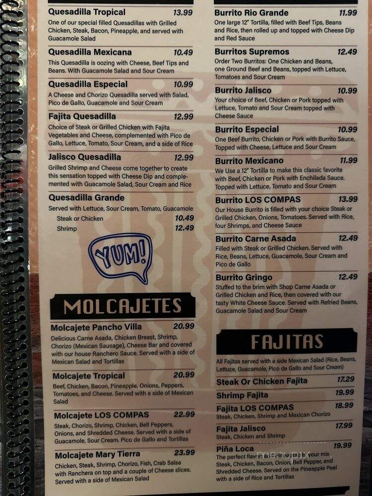 Los Compas - Blue Springs, MO menu_pic