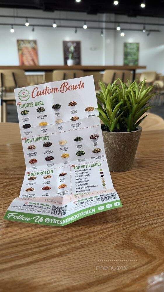 FreshOne Kitchen - Kennesaw, GA menu_pic