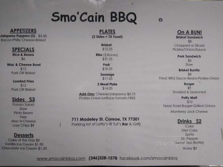 Smo'Cain BBQ - Conroe, TX