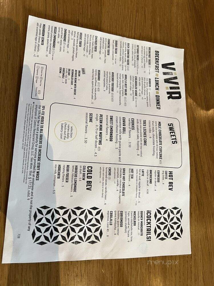 Centro - Minneapolis, MN menu_pic