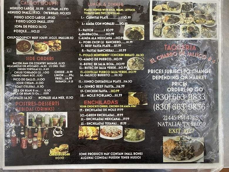 Mini Taco 35 Jalisco Style - Natalia, TX menu_pic