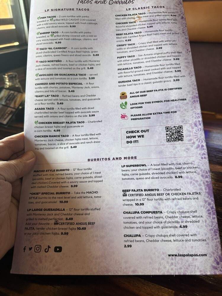 Las Palapas - Austin, TX menu_pic
